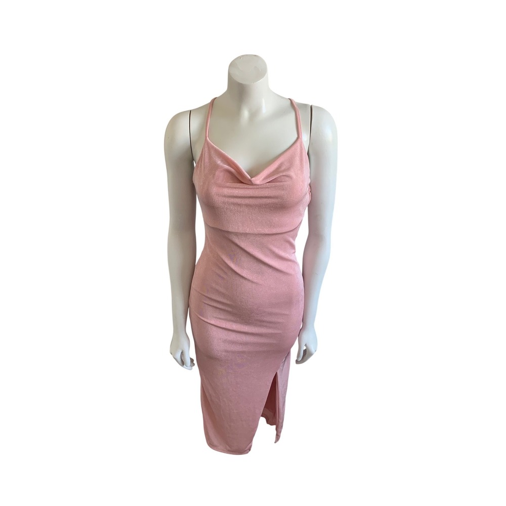 21‎ Saints Pink Satin Slip Midi Dress size 4